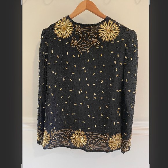 Vintage Silk Beaded Jacket - Picture 4 of 5
